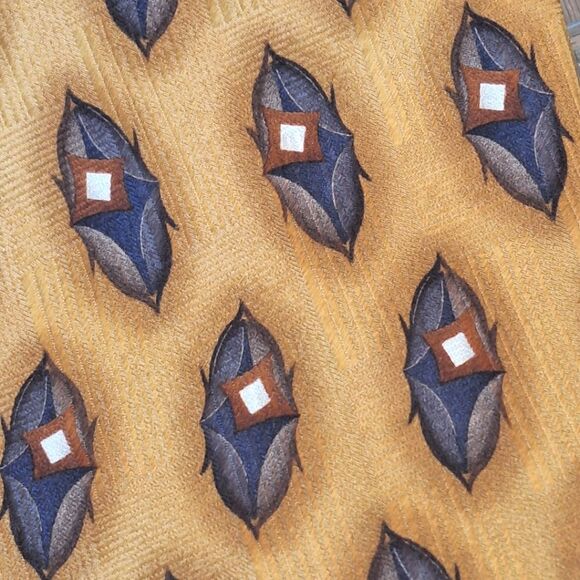 JZ Richards Silk Tie Handmade Necktie America Nordstrom Gold - Picture 2 of 12